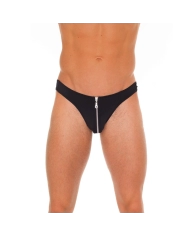 G-String sexy avec zip (noir) - Rimba