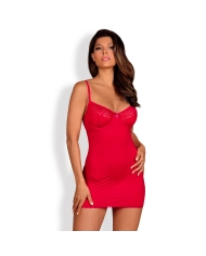 Sexy Jolierose Chemise & String (rot) - Obsessive