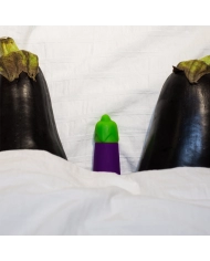Mini vibromasseur Emoji Aubergine - Emojibator