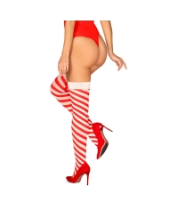 Bas sexy Kissmas Stockings (rouge) - Obsessive