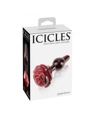 Plug anal en verre (Rouge) - Icicles No 76