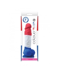 Dildo tricolore con scroto - NS Novelties