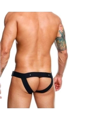 Leatherette jockstrap with penis ring - DNGEON