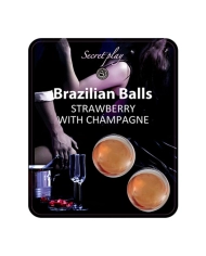 2x Glietmittel Kugeln Erdbeere & Champagner - Brazilian Balls