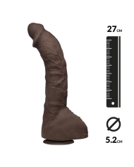 Gode ventouse réaliste XXL Prince Yahshua 27cm (brun) - Doc Johnson