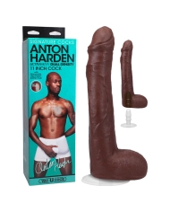 Gode ventouse réaliste XXL Anton Harden 29cm (brun) - Doc Johnson