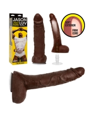 Gode ventouse réaliste Jason Luv 25cm (brun) - Doc Johnson