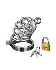 Peniskäfig mit Vorhänggeschloss - Master Series Asylum 4 (S/M)