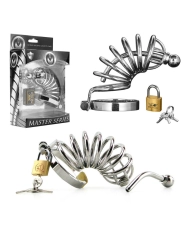 Gabbia del pene con lucchetto - Master Series Asylum 6 (M/L)