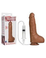 Bust It Strap-On-Me (gode qui éjacule) 15cm (Brun) - Doc Johnson