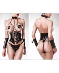 Sexy set di imbracature nere a 4 pezzi - Grey Velvet 15133