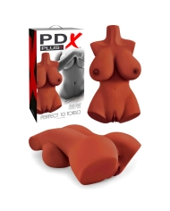Masturbateur réaliste PDX+ Perfect 10 Torso (Brun) - Pipedream Extreme