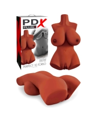Realistic Masturbator PDX+ Perfect 10 Torso (Brown) - Pipedream Extreme