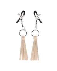 Pinces à tétons avec petit fouet (Doré) - CalExotics