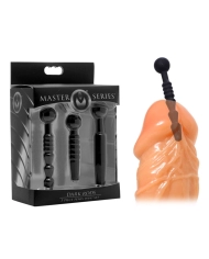 Sonda uretrale in silicone Dark Rods Set di 3 - Serie Master