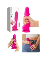 Dildo réaliste avec scrotum (Pink) - strap-on-me Sliding Skin (Large)
