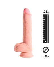 Realistischer Dildo mit Hodensack 3D 28cm - King Cock