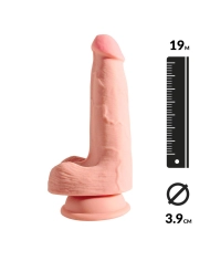 Dildo réaliste avec scrotum 3D 19cm - King Cock