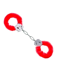Red Beginner's Furry Cuffs - ToyJoy