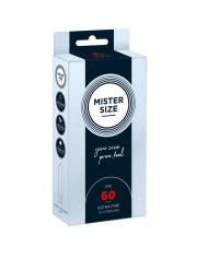 Préservatifs sur mesure Mister Size 60mm - 10pces.