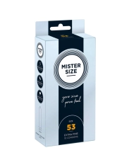 Préservatifs sur mesure Mister Size 53mm - 10pces.