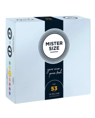Préservatifs sur mesure Mister Size 53mm - 36pces.