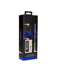 Electro-stimulating and vibrating urethral probe with cockring - Ouch!