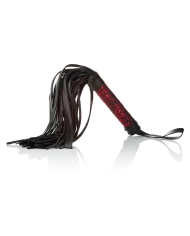 BDSM Geflochtenen Scandal Flogger Schwarz & Rot - Calexotics