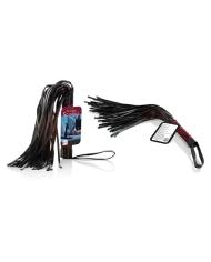 BDSM Geflochtenen Scandal Flogger Schwarz & Rot - Calexotics