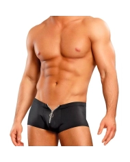Sexy schwarze Unterhose Zipper Short - Male Power