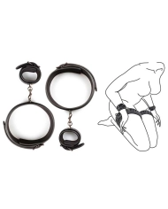 Kit d'attache BDSM poignet et cuisses - EasyToys