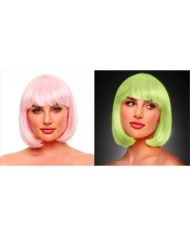 Fantasia parrucca (Pink e fosforescente) - Cici