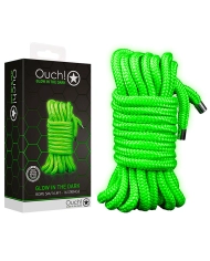 Corde japonaise de bondage phosphorescente 5m - Ouch