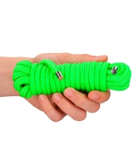 Corde japonaise de bondage phosphorescente 5m - Ouch
