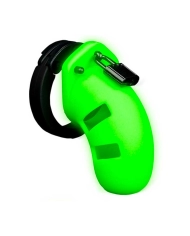 Cage de chasteté phosphorescente en silicone - Ouch!