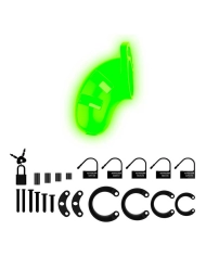 Cage de chasteté phosphorescente en silicone - Ouch!