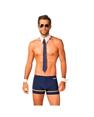 Costume sexy homme Pilote d'avion (4 pièces) - Obsessive