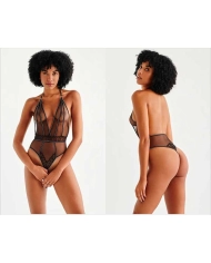 Sexy body with stimulating beads Manhattan (Black) - Bracli