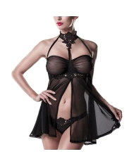 Babydoll e Culotte 20024 (nero) - Grey Velvet