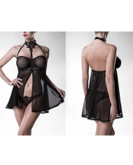 Babydoll & Panties 20024 (black) - Grey Velvet