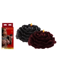 Bougie BDSM en forme de rose 2x - Taboom