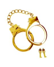 Paire de menottes métalliques (Doré) - Taboom