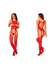Sexy Netzbodystocking (rot) - Obsessive N122