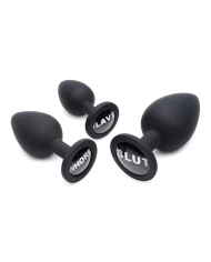 Butt Plug Set Dirty Words (3 pieces) - Master Serie