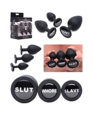 Plug Anal Set Dirty Words (3 pièces) - Master Serie