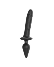 Dildo Realistic mit Butt Plug (Schwarz) - strap-on-me
