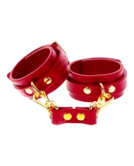 Menottes en similicuir rouge - Taboom Bondage in Luxury