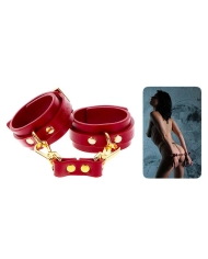 Menottes en similicuir rouge - Taboom Bondage in Luxury
