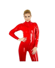 Eng anliegender Catsuit aus Latex Rot - The Late X Collection