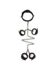 Coffret BDSM (collier, menottes et attaches pour chevilles) - EasyToys